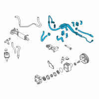 OEM Infiniti FX45 Power Steering Hose & Tube Set Diagram - 49710-CG000
