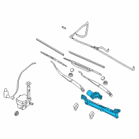 OEM Kia Optima Windshield Wiper Motor & Link Assembly Diagram - 981002G100