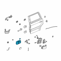 OEM 2007 Honda Pilot Handle Assembly, Right Rear Inside (Warm Gray) Diagram - 72620-S9V-A01ZD