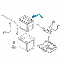 OEM 2019 Kia Rio Battery Sensor Assembly Diagram - 37180H8000