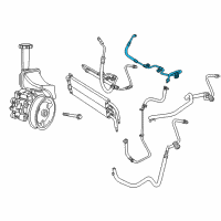 OEM 2014 Jeep Grand Cherokee Line-Power Steering Return Diagram - 5181628AB