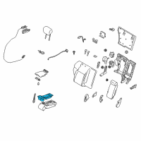 OEM 2012 Infiniti FX35 Cup Holder Assembly Diagram - 88741-1CB1A