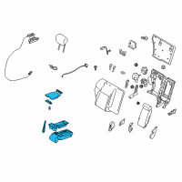 OEM 2013 Infiniti FX37 Rear Seat Armrest Assembly Diagram - 88700-1CB1B