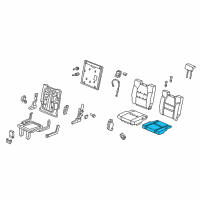 OEM 2013 Acura MDX Pad, Right Rear Seat Cushion Diagram - 82132-STX-L02