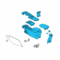 OEM 2017 Chevrolet Cruze Console Assembly Diagram - 84139024