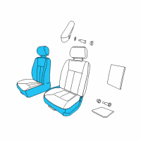 OEM 2005 Dodge Dakota Seat Cushion Foam Diagram - 5143784AA