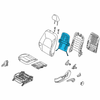 OEM Kia Rio Heater-Front Seat Back Diagram - 883951WAA0