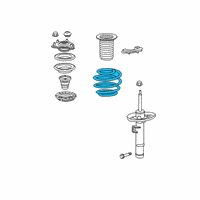 OEM 2017 Honda Civic Spring, Left Front Diagram - 51406-TGG-A21