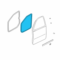 OEM 2004 Hyundai Elantra Weatherstrip-Front Door Body Side RH Diagram - 82120-2D011