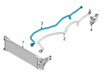 OEM 2022 BMW X6 Transmission Oil Cooler Line Diagram - 17-22-9-456-096