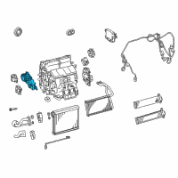 OEM 2016 Lexus RC350 Air Conditioner Radiator Damper Servo Sub Assembly, No.3 Diagram - 87106-30540