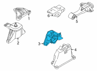 OEM 2021 Hyundai Santa Fe Bracket Assembly-Transmission MTG Diagram - 21830-P4550