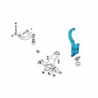 OEM Hyundai XG350 Knuckle-Front Axle, RH Diagram - 51716-38100