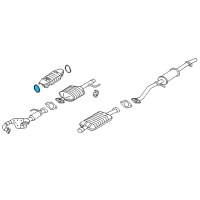 OEM 2007 Ford Crown Victoria Inlet Pipe Clamp Diagram - -W712478-S300