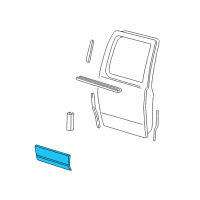 OEM Lincoln Blackwood Body Side Molding Diagram - 2C6Z-1625556-AAA