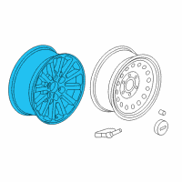 OEM 2009 Chevrolet Tahoe Wheel Rim, 18X8<Use 10B 3441B/3442B/3442D/3442F/4049B> Diagram - 19367016