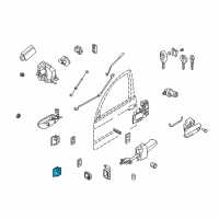 OEM 1995 BMW 740i Left Lower Front Door Hinge Diagram - 41-51-8-184-163
