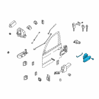OEM 1998 BMW 540i Outside Door Handle, Front Left, Black Diagram - 51-21-8-245-461
