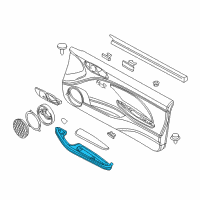 OEM 2003 BMW 330Ci Armrest, Aluminium, Front Left Diagram - 51-41-7-050-629