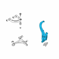 OEM 2007 Kia Amanti Front Axle Knuckle Right Diagram - 517163F600