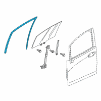 OEM 2018 Honda Fit Channel, Left Front Door Run Diagram - 72275-T5A-A01