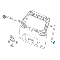 OEM Honda CR-V Bracket, R. Tailgate Opener Stay (Lower) Diagram - 74823-TLA-A00