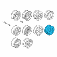 OEM 1999 BMW Z3 Light Alloy Rim, Chromium-Plated Diagram - 36-11-1-094-107