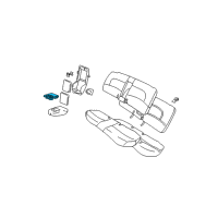 OEM 2004 Buick LeSabre Holder Asm, Rear Seat Cup *Gray Diagram - 88893814