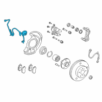 OEM 2009 Toyota Highlander ABS Sensor Wire Diagram - 89543-48040