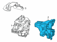 OEM Jeep Grand Cherokee L Bracket-Engine Mount Diagram - 68375850AA