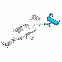 OEM 2020 Hyundai Elantra Rear Muffler Assembly Diagram - 28710-F2970
