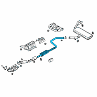 OEM 2017 Hyundai Elantra Center Muffler Assembly Diagram - 28650-F2960