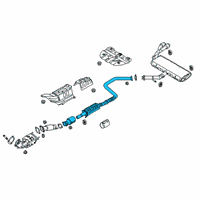 OEM 2020 Hyundai Elantra Center Muffler Complete Diagram - 28600-F2960