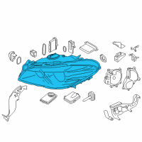 OEM 2015 BMW 550i xDrive Right Headlight Assembly Led Adaptive Diagram - 63-11-7-352-486