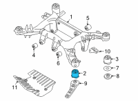 OEM 2020 BMW X6 RUBBER MOUNTING FRONT Diagram - 33-31-8-091-263