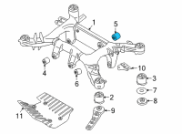 OEM BMW 530e xDrive RUBBER MOUNTING REAR:331020 Diagram - 33-31-8-091-624
