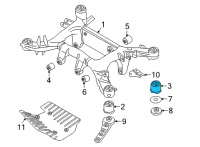 OEM 2020 BMW X6 RUBBER MOUNTING REAR Diagram - 33-31-8-091-264