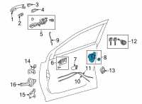 OEM Toyota RAV4 Prime Lock Assembly Diagram - 69040-02440