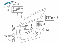 OEM Toyota Corolla Cross Handle, Outside Diagram - 69210-0A070-A0