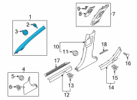 OEM 2021 Kia K5 Trim Assembly-Fr Pillar Diagram - 85810L3000DNN