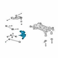 OEM 2011 Honda Accord Crosstour Knuckle, Right Rear Diagram - 52210-TP6-A01
