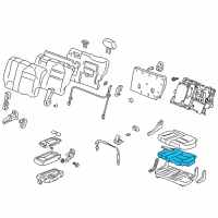 OEM 2005 Honda Pilot Pad, L. Middle Seat Cushion Diagram - 81732-S9V-A01