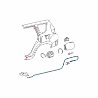 OEM Toyota RAV4 Release Cable Diagram - 77035-0R010