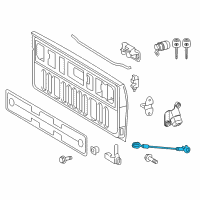 OEM 2020 Toyota Tundra Gate Hinge Strap Diagram - 65770-0C070