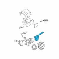 OEM Lexus ES300 Switch Assy, Windshield Wiper Diagram - 84652-33411