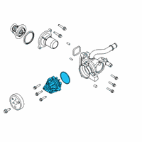 OEM 2020 Ford Ranger Water Pump Assembly Diagram - LB5Z-8501-A