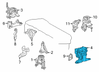 OEM Lexus NX450h+ INSULATOR Sub-Assembly Diagram - 12306-25040