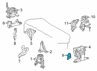 OEM Lexus NX450h+ Stay, Engine MOUNTIN Diagram - 12318-25040