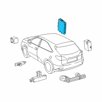 OEM 2017 Lexus RX450h Chassis Smart Key Control Module Diagram - 89990-0E140