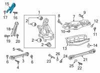 OEM 2021 Cadillac CT4 Trailing Arm Diagram - 84826362
